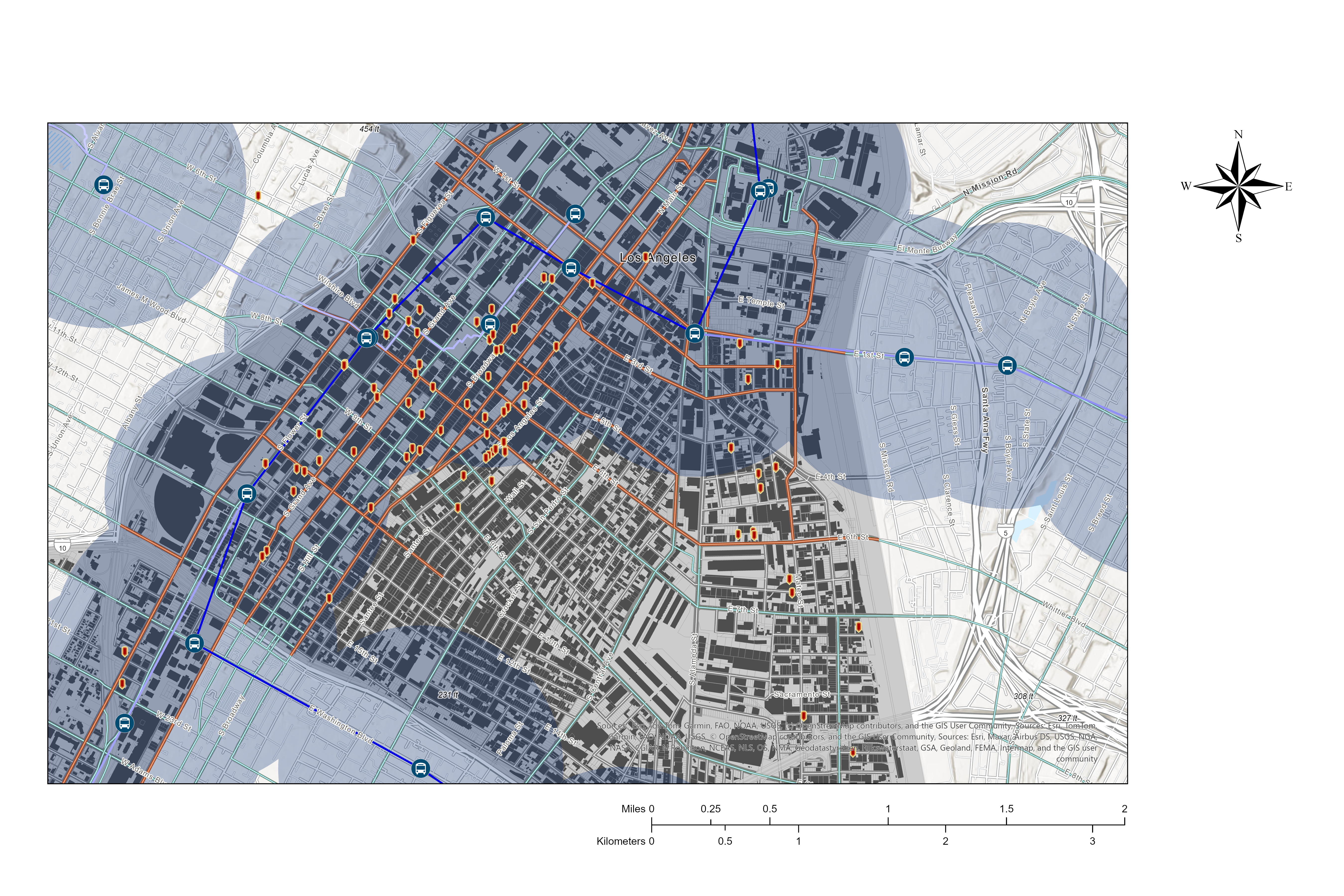 CicLAvia route and open streets comparison