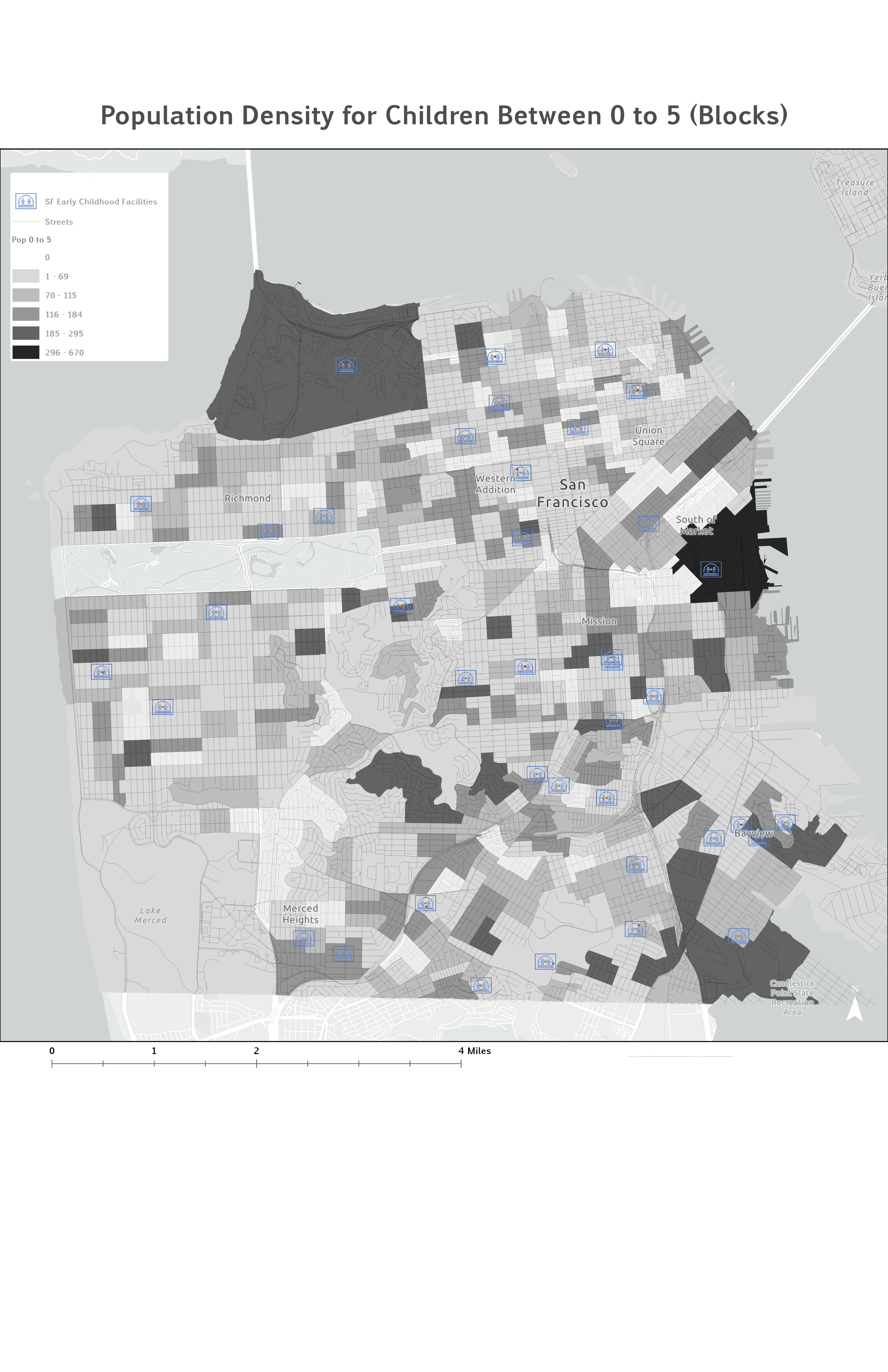 Population density of children ages 0–5, San Francisco
