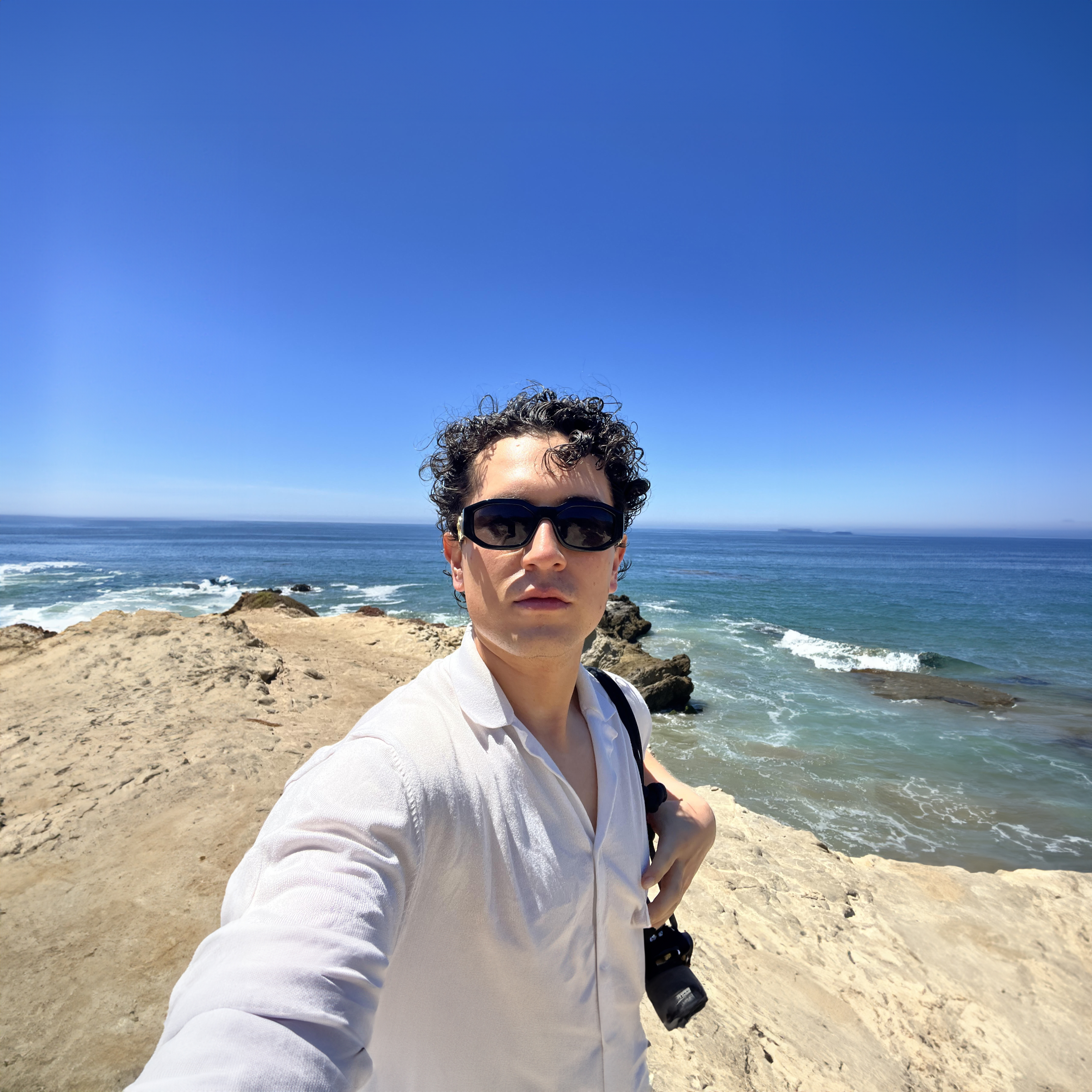 Juan Sebastian Cortes, coastal cliff, California